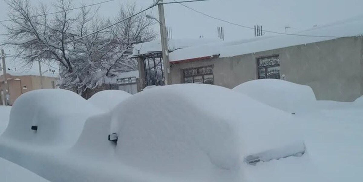 باورنکردنی ؛ دفن خودروها زیر برف سنگین + فیلم
