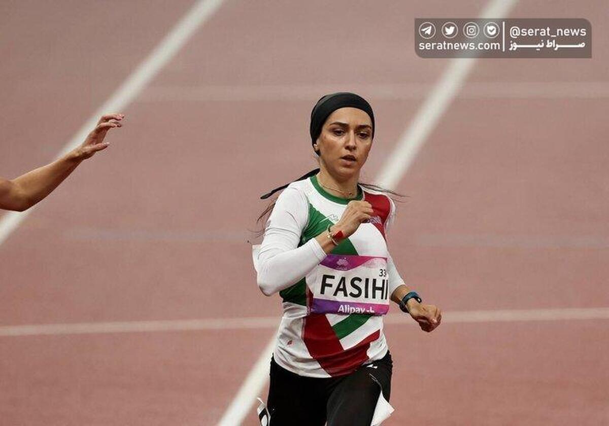 فرزانه فصیحی قهرمان رقابت ماده ۶۰ متر شد