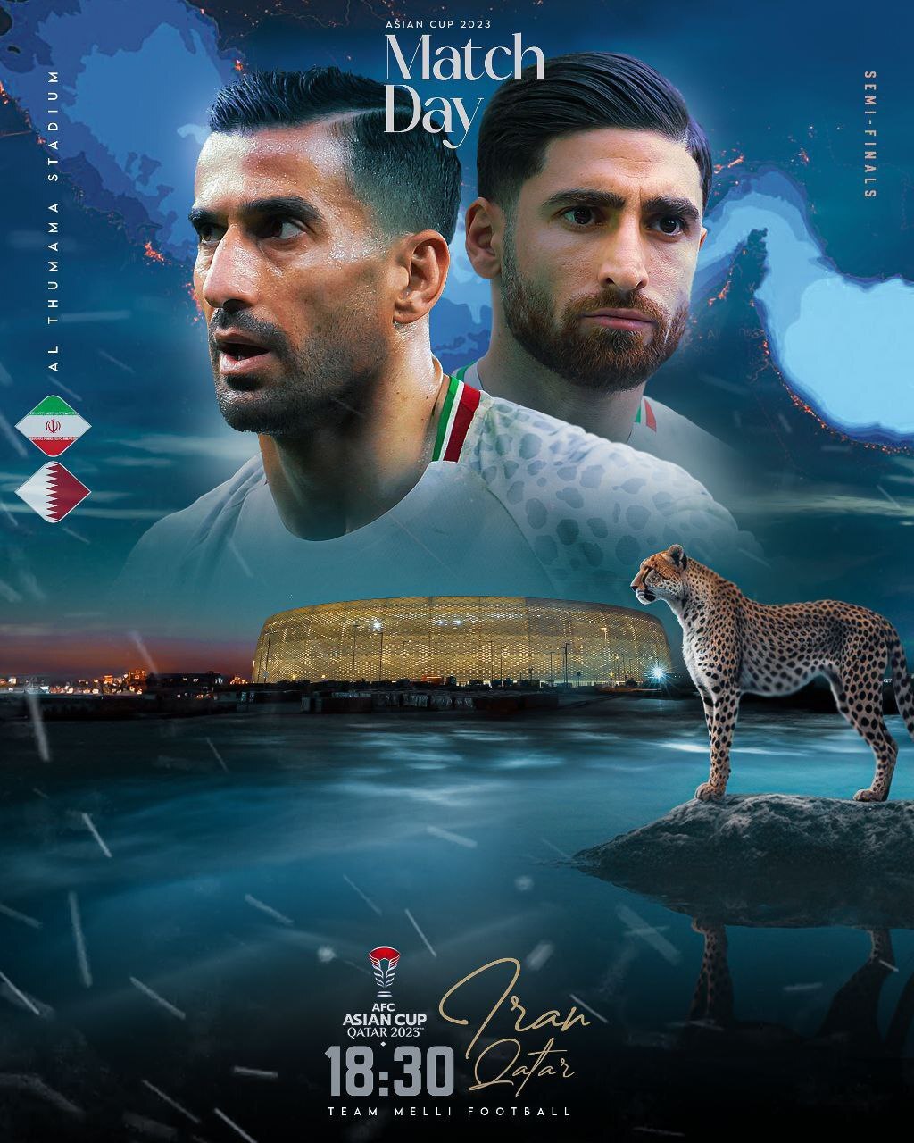 عکس/ پوستر فدراسیون فوتبال برای بازی تیم ملی ایران مقابل قطر