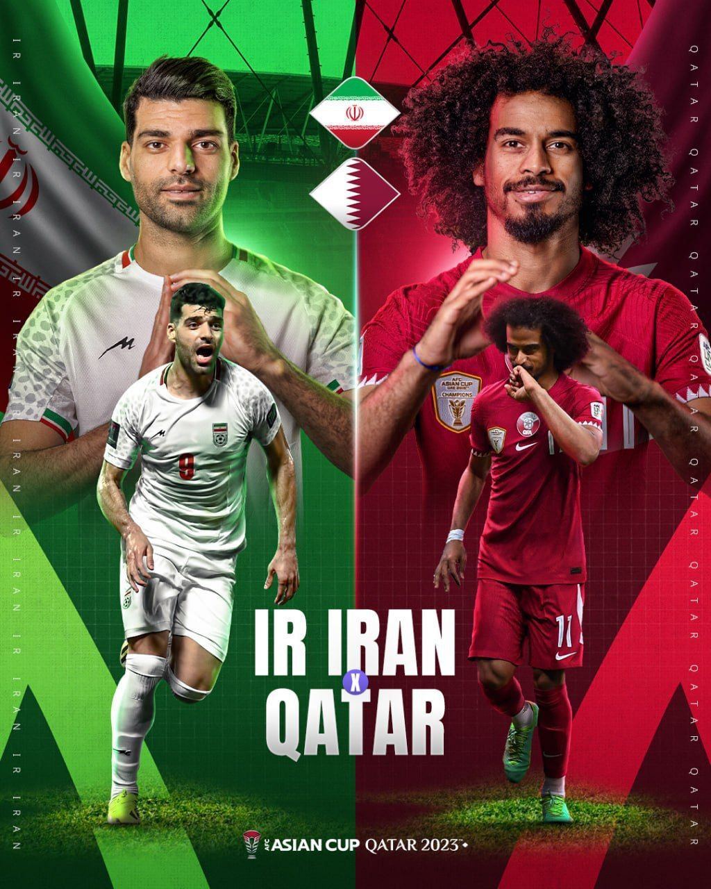 عکس/ پوستر AFC برای بازی امشب ایران و قطر