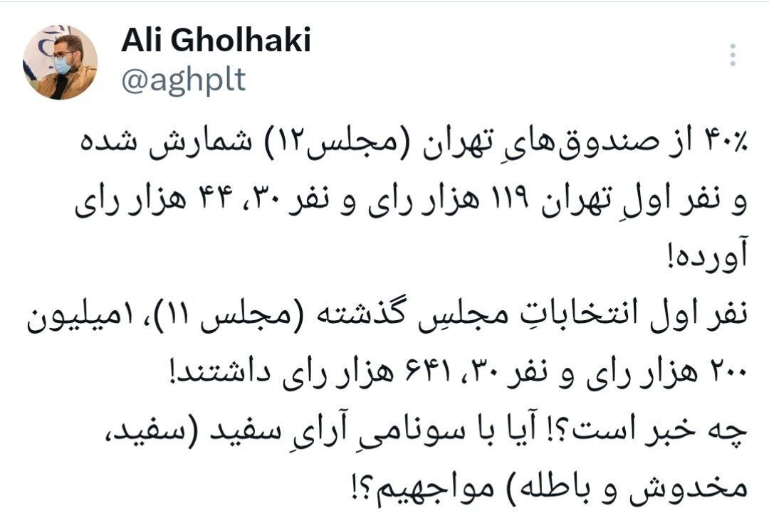 فعال رسانه: آیا با سونامی آرای باطله مواجهیم؟