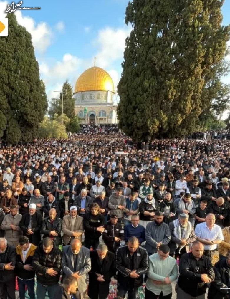 عکس/ نماز عید فطر در مسجد‌‌الاقصی
