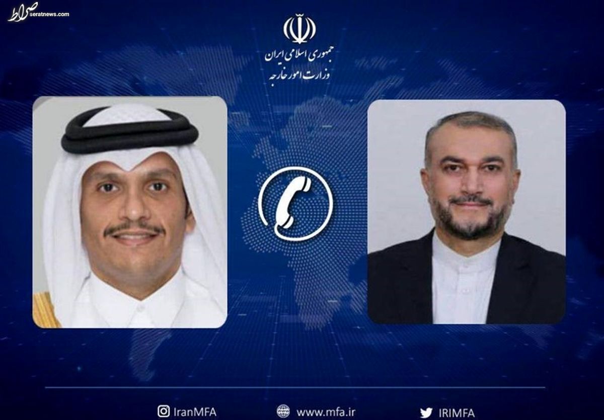 گفت‌وگوی تلفنی امیرعبداللهیان و نخست وزیر و وزیر امور خارجه قطر