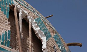 تصاویر / گنبد مسجد امیرچقماق پس از ریزش