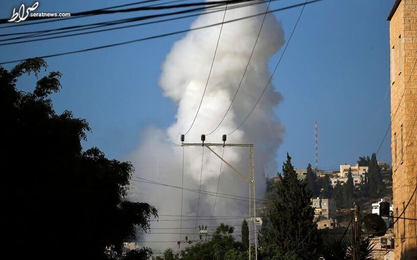 عکس / حمله هوایی اسراییل به شهر جنین در کرانه باختری