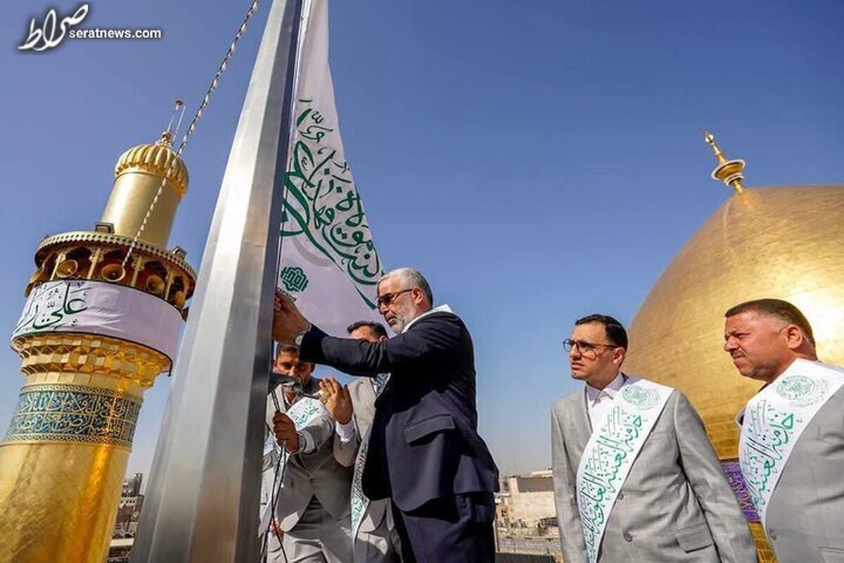 آثار حسن روحالامین روی دیوار حرم حضرت علی (ع) نقش بست