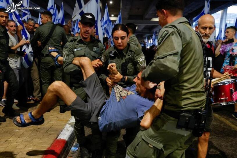عکس / ادامه اعتراضات برضد نتانیاهو در تل آویو
