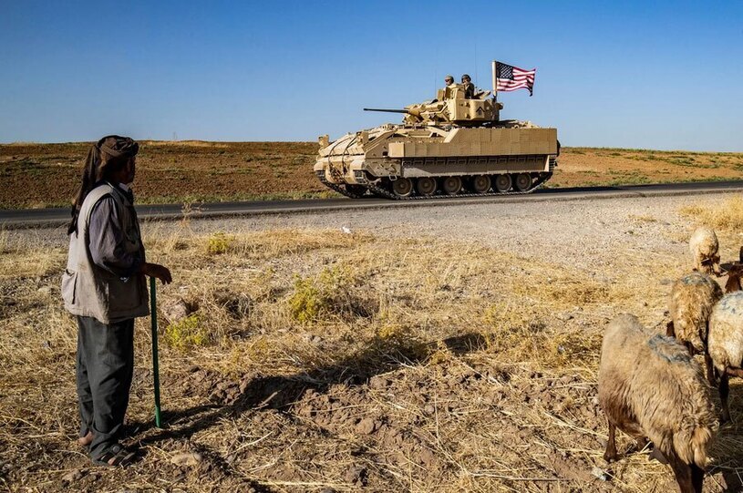 عکس / نیرو‌های آمریکایی در حسکه سوریه