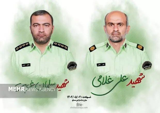 اولین تصویر ۲ مامور پلیسی که امروز در ایذه به شهادت رسیدند