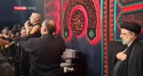 فیلم/ حضور رئیسی در مراسم تاسوعای حسینی