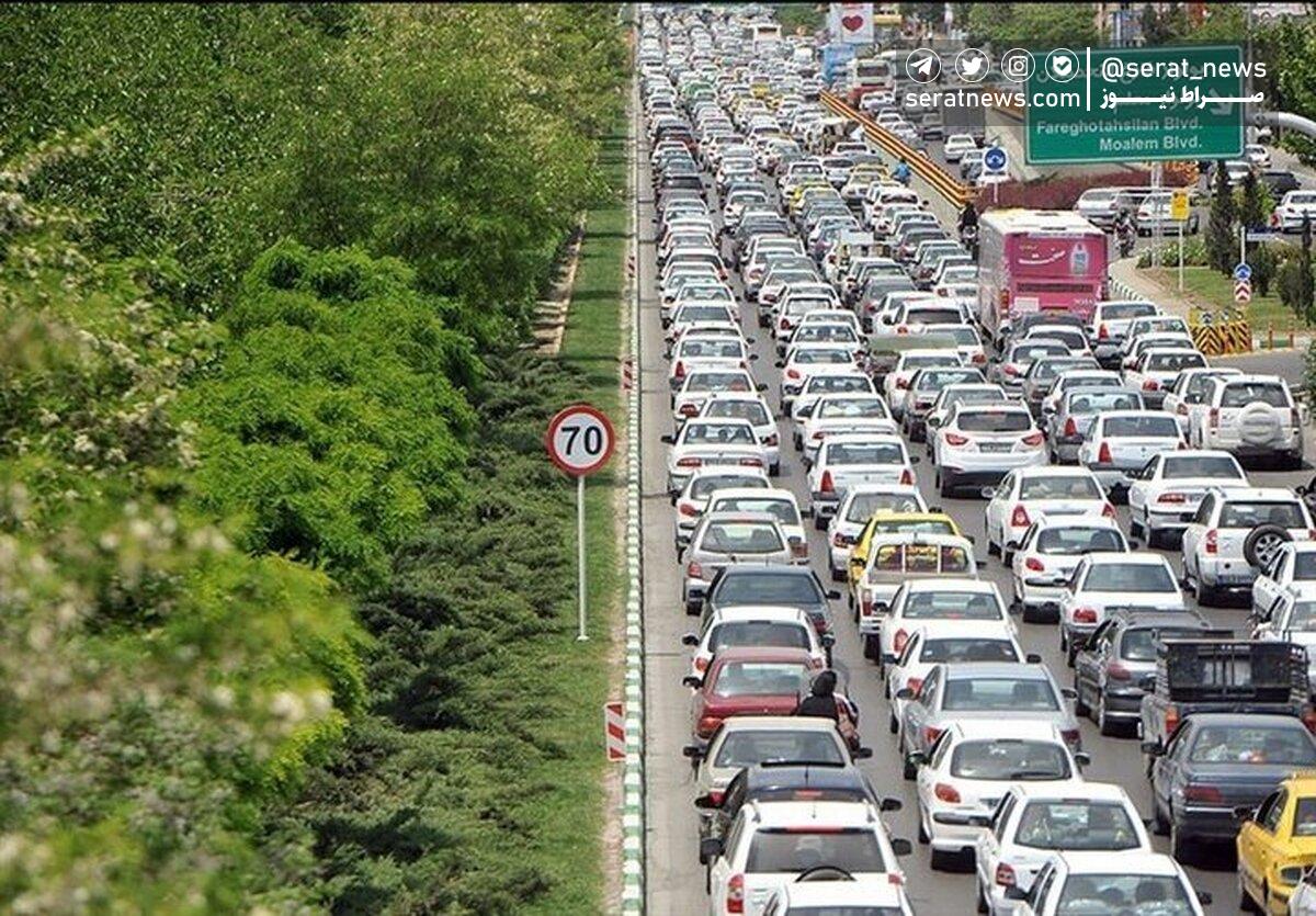 وضعیت ترافیکی معابر و بزرگراه‌های تهران