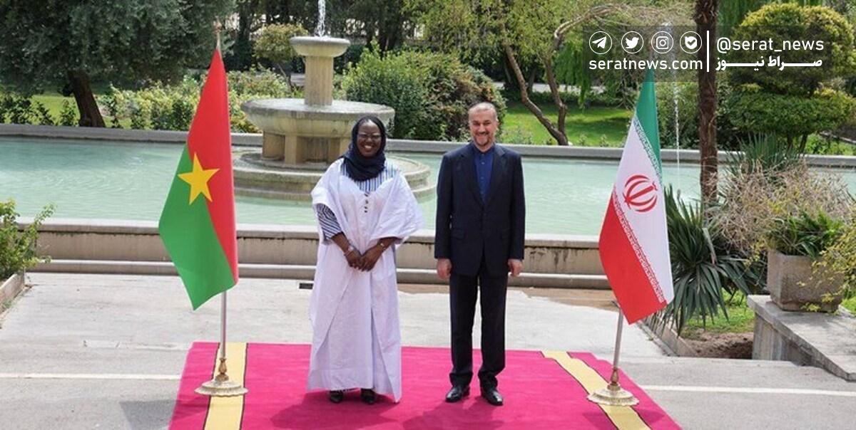 دیدار و گفت‌‌وگوی وزیر خارجه بورکینافاسو با امیرعبداللهیان در تهران
