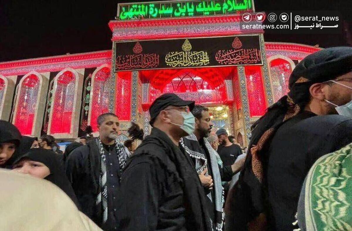 قالی باف در محل شهادت سردار سلیمانی حاضر شد+تصویر
