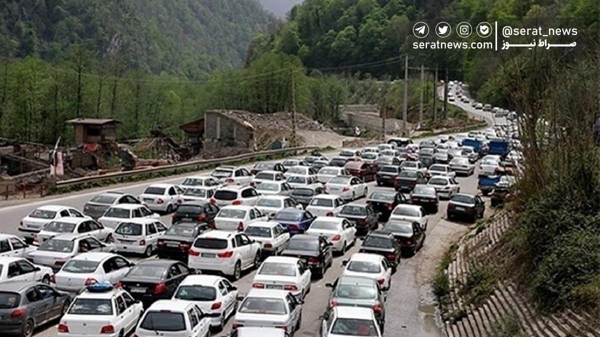 ترافیک سنگین در محور چالوس/ تردد در هراز روان است