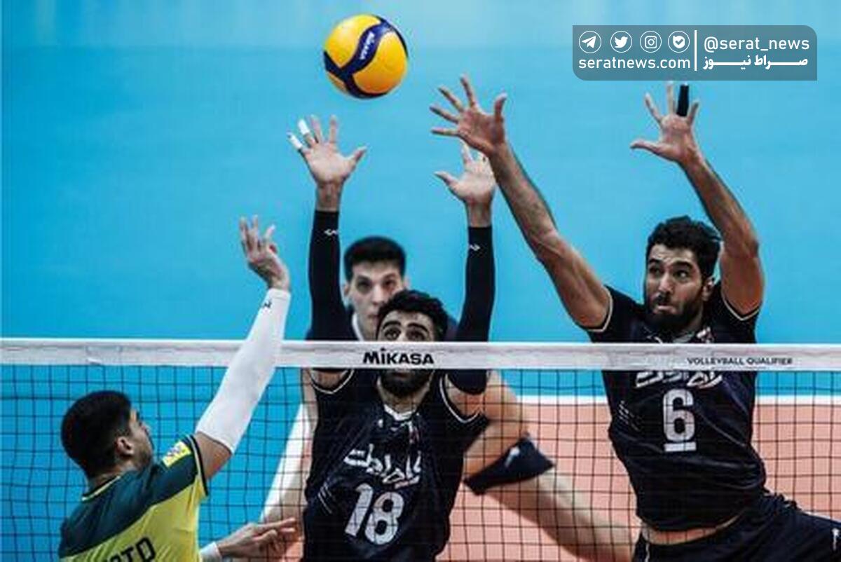 برزیل ۳ - ۰ ایران/ ادامه شکست‌های سریالی تیم ملی والیبال