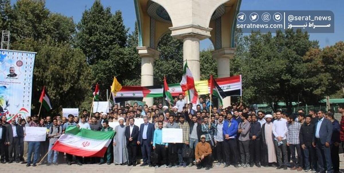 دانشجویان دانشگاه شهید رجایی در حمایت از «طوفان الاقصی» تجمع کردند