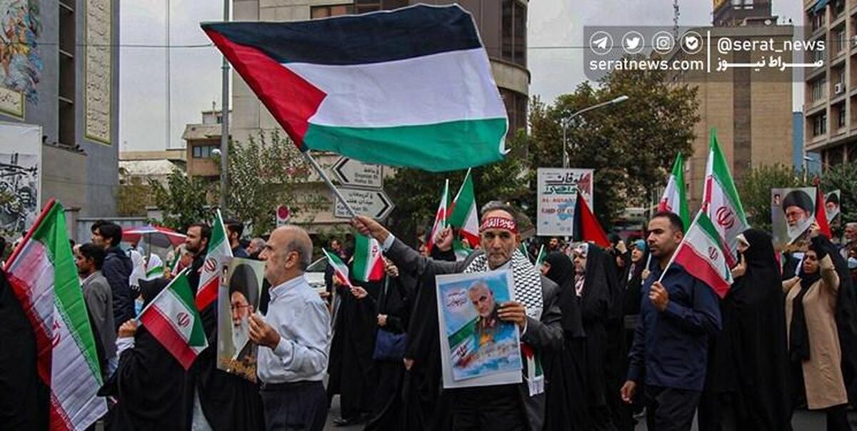 راهپیمایی مردم تهران برای حمایت از مردم مظلوم فلسطین برگزار شد