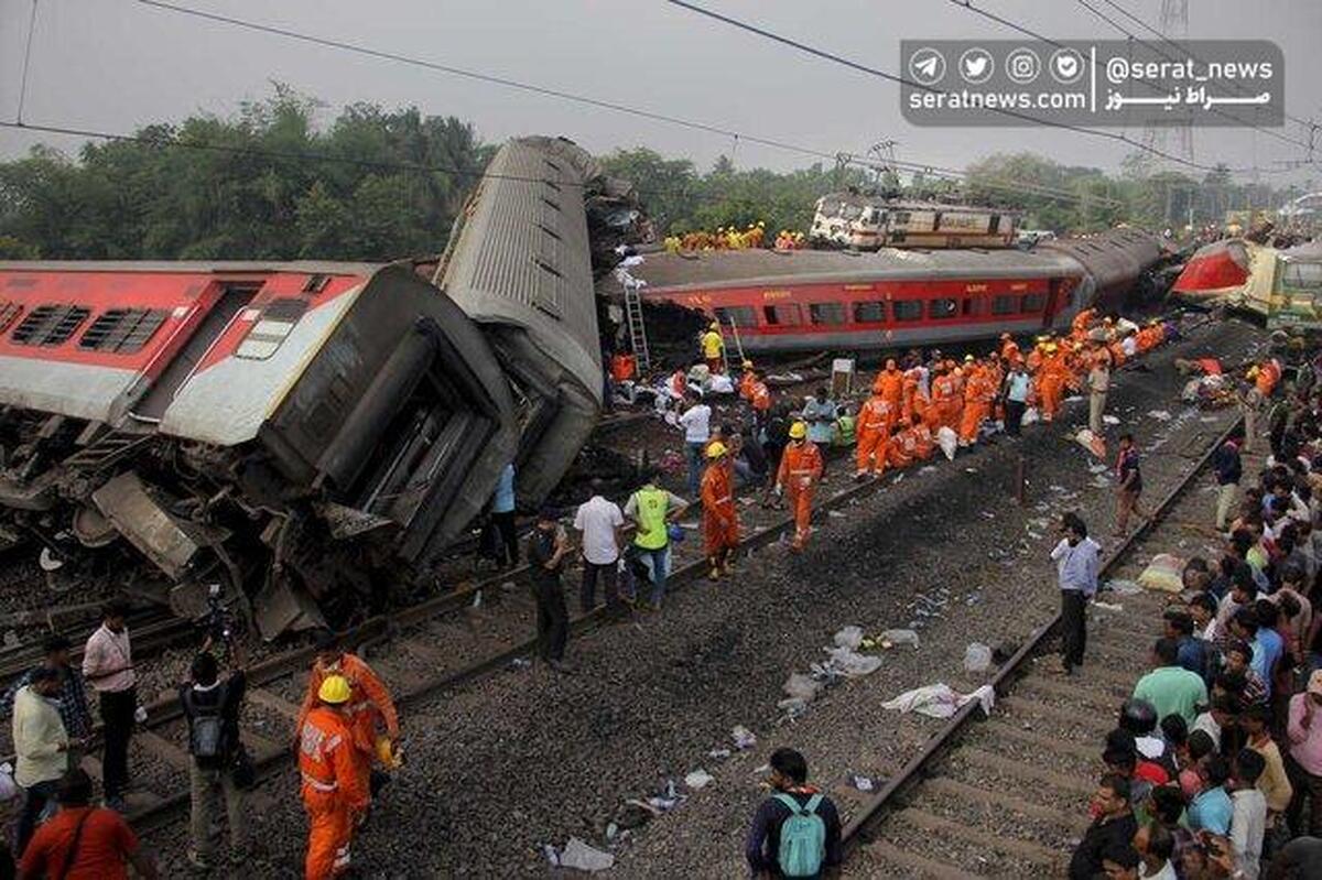 ۴ نفر کشته و چندین نفر زخمی در اثر خروج قطار از ریل در هند