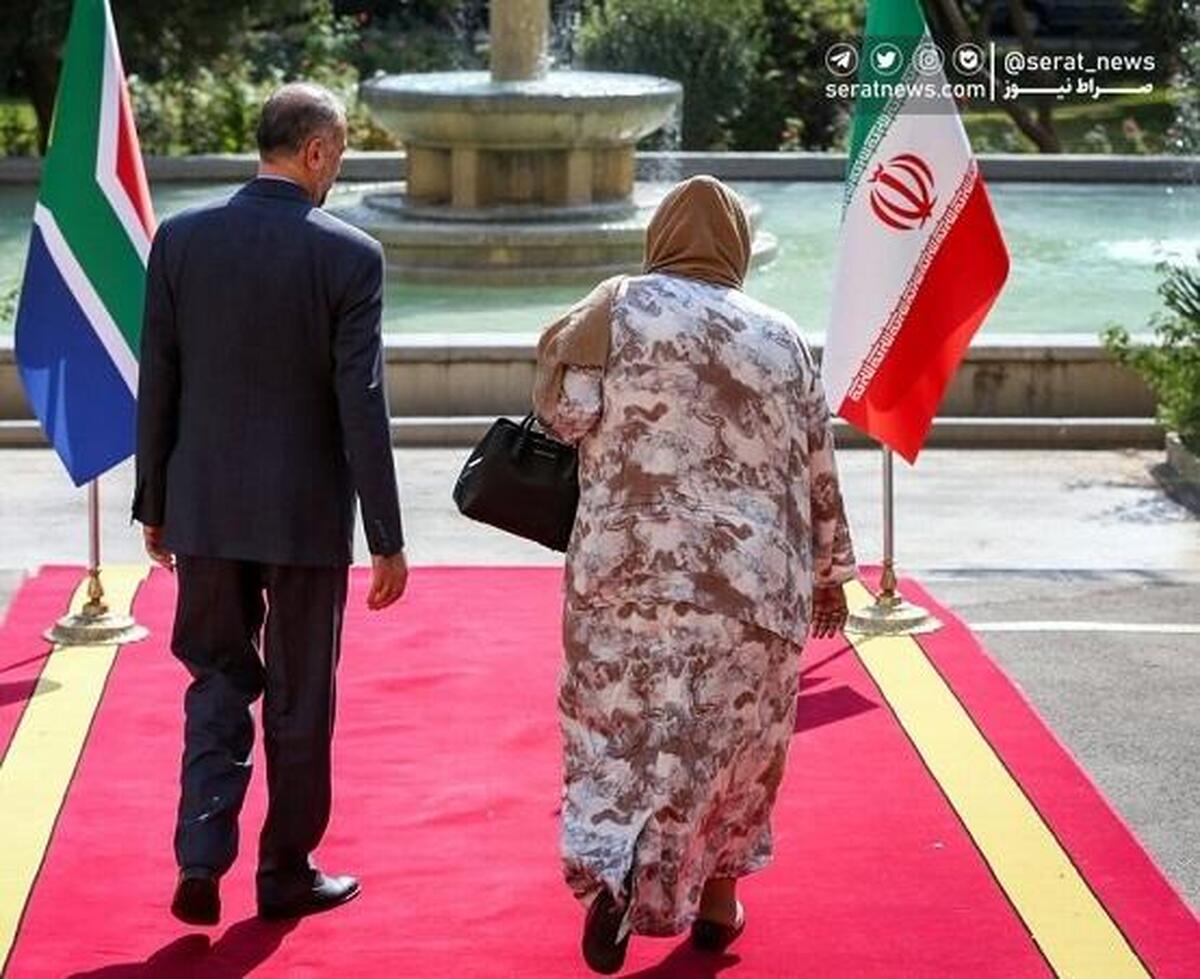 عکس| حجاب وزیر خارجه آفریقای جنوبی در دیدار امیرعبداللهیان