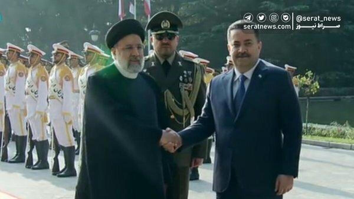 رئیسی از نخست وزیر عراق استقبال رسمی کرد