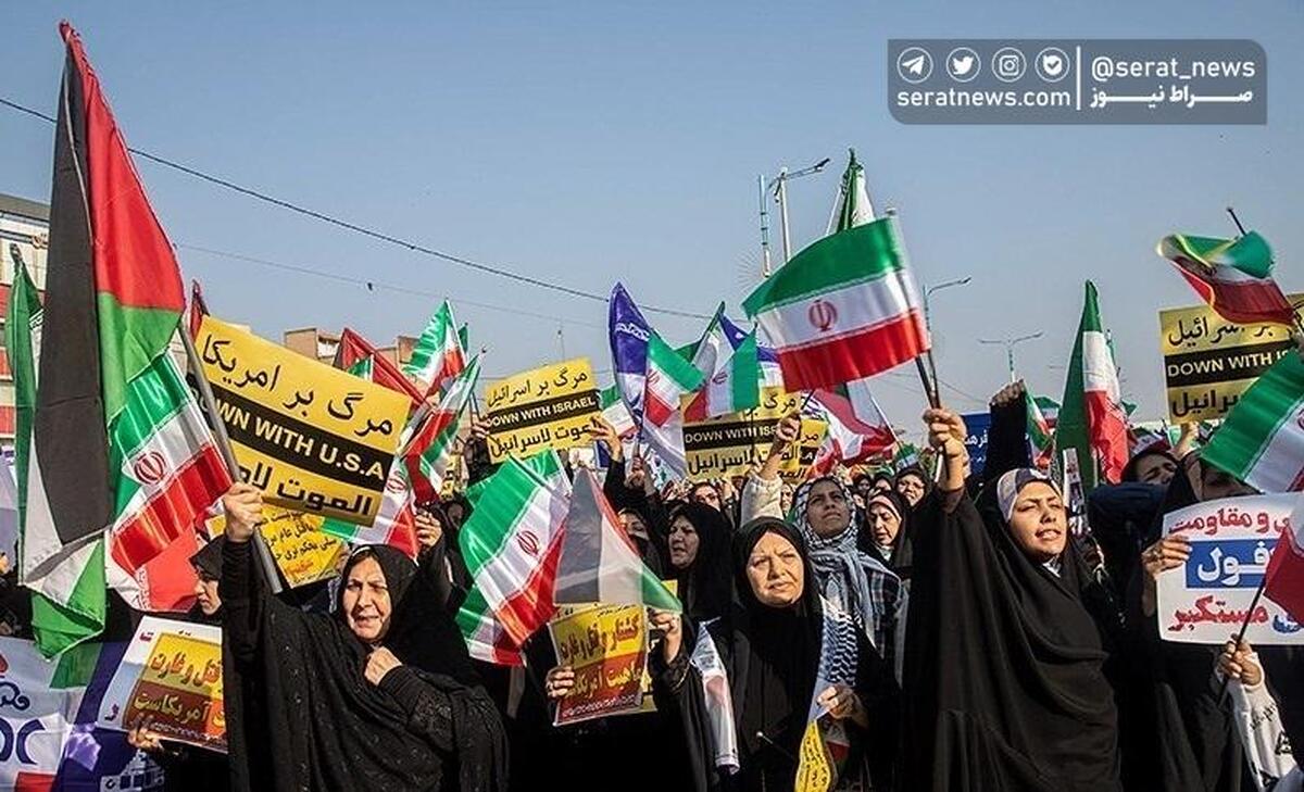 راهپیمایی حمایت از مردم غزه در پایتخت برگزار شد