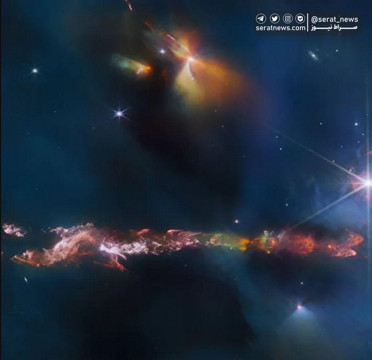 عکس عجیب تلسکوپ جیمز وب/ علامت سوال بزرگ نورانی در فضا چیست؟