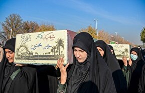 تصاویر / آئین استقبال از پیکر هشت شهید گمنام دفاع مقدس - شیراز
