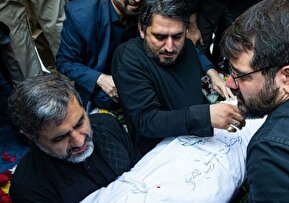 عکس/ شهید گمنام در آغوش وزیر