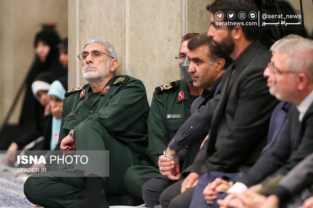 عکس / تصیر جالب از سردار قاآنی در دیدار رهبر انقلاب با مسئولان نظام
