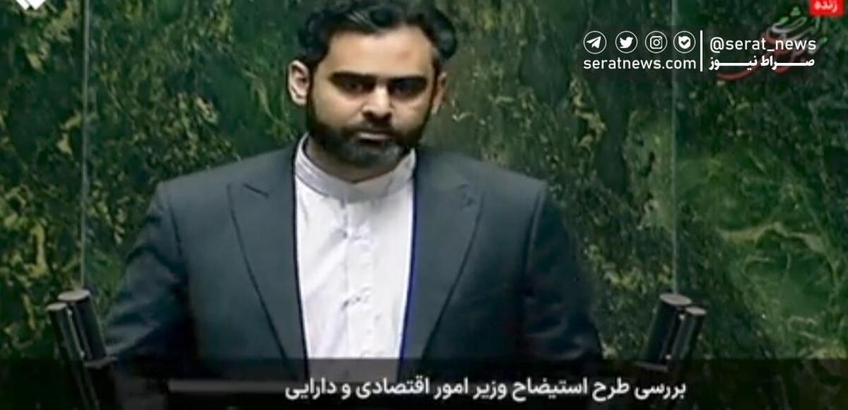 فیلم | کنایه های امیرحسین ثابتی به وزیر اقتصاد؛ هیچ کس بهتر از همتی نمی تواند برای دولت مانع ایجاد کند