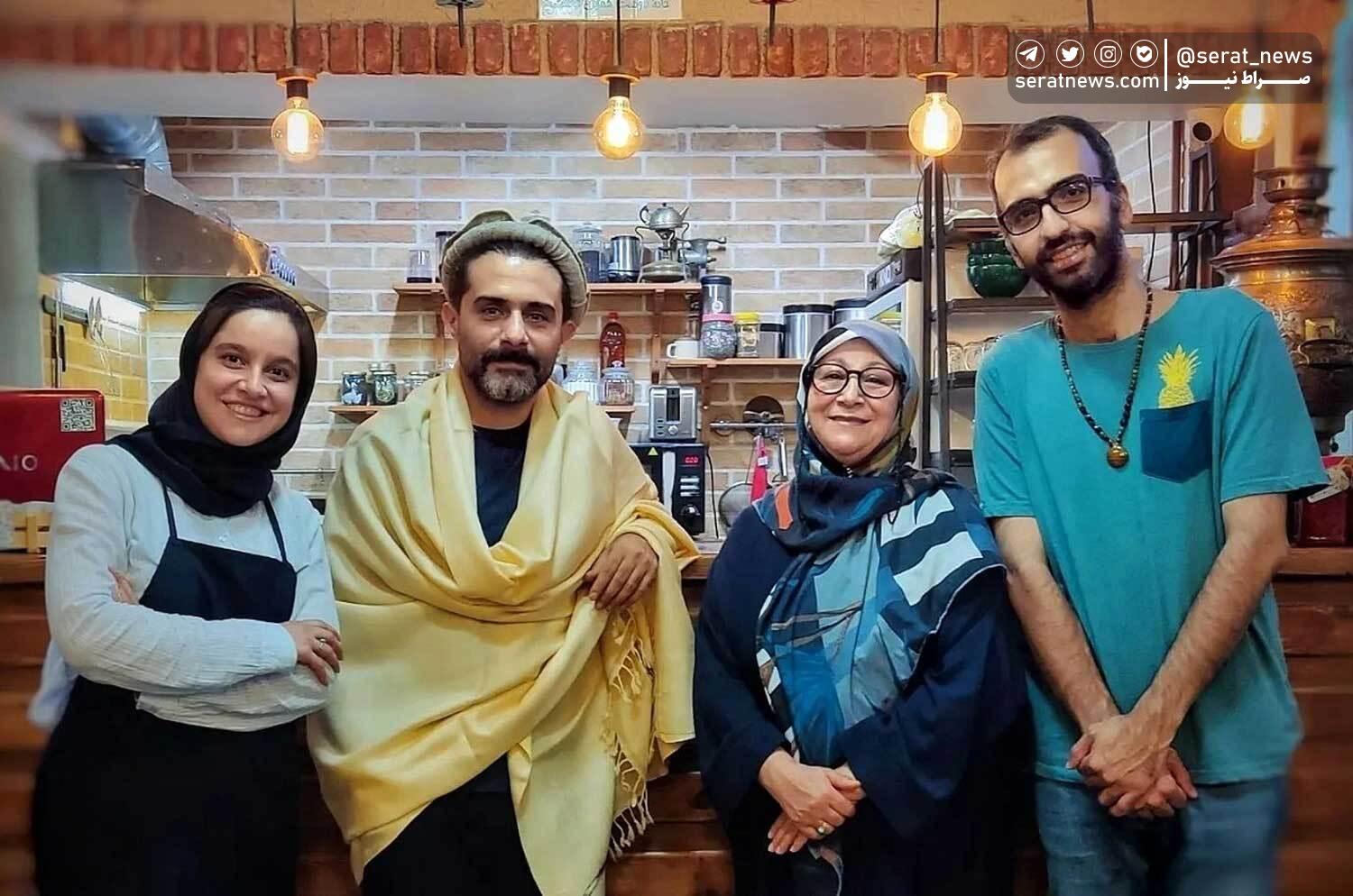 (تصویر) تیپ افغانستانی بازیگر مشهور «گاندو» در یک کافه