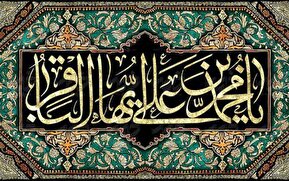 فیلم| نصب کتیبه و پرچم عزا در حرم امام رضا(ع)