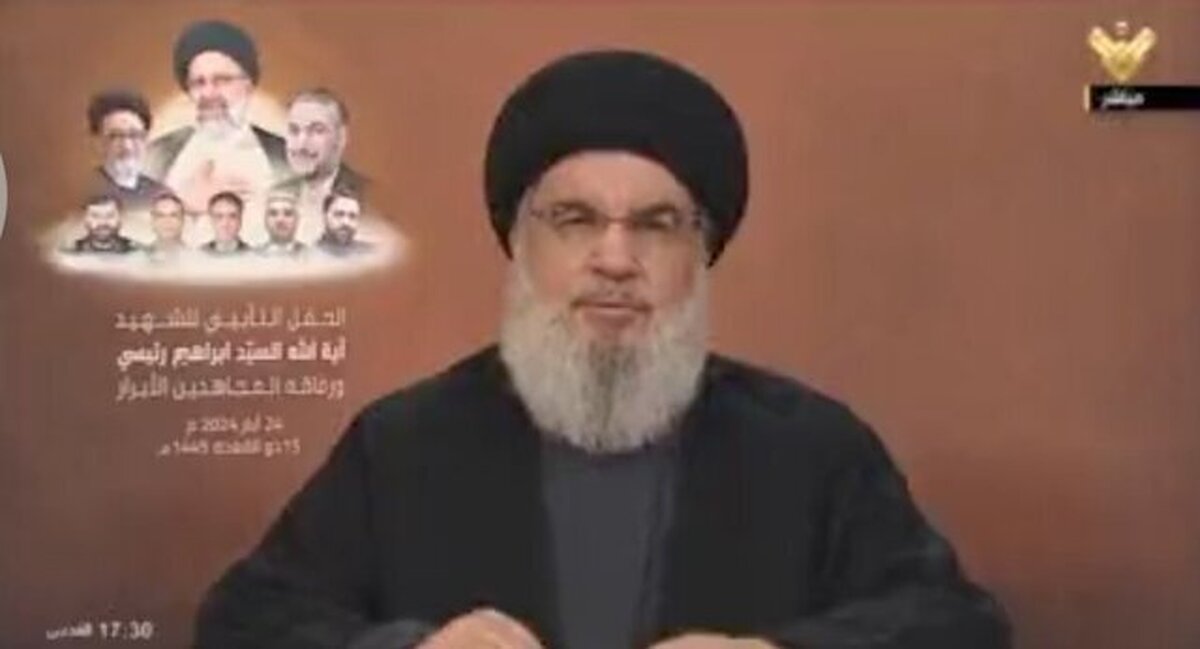 سید حسن نصرالله: در پی شهادت رئیسی و همراهانش جشن‌ مقاومت لغو شد