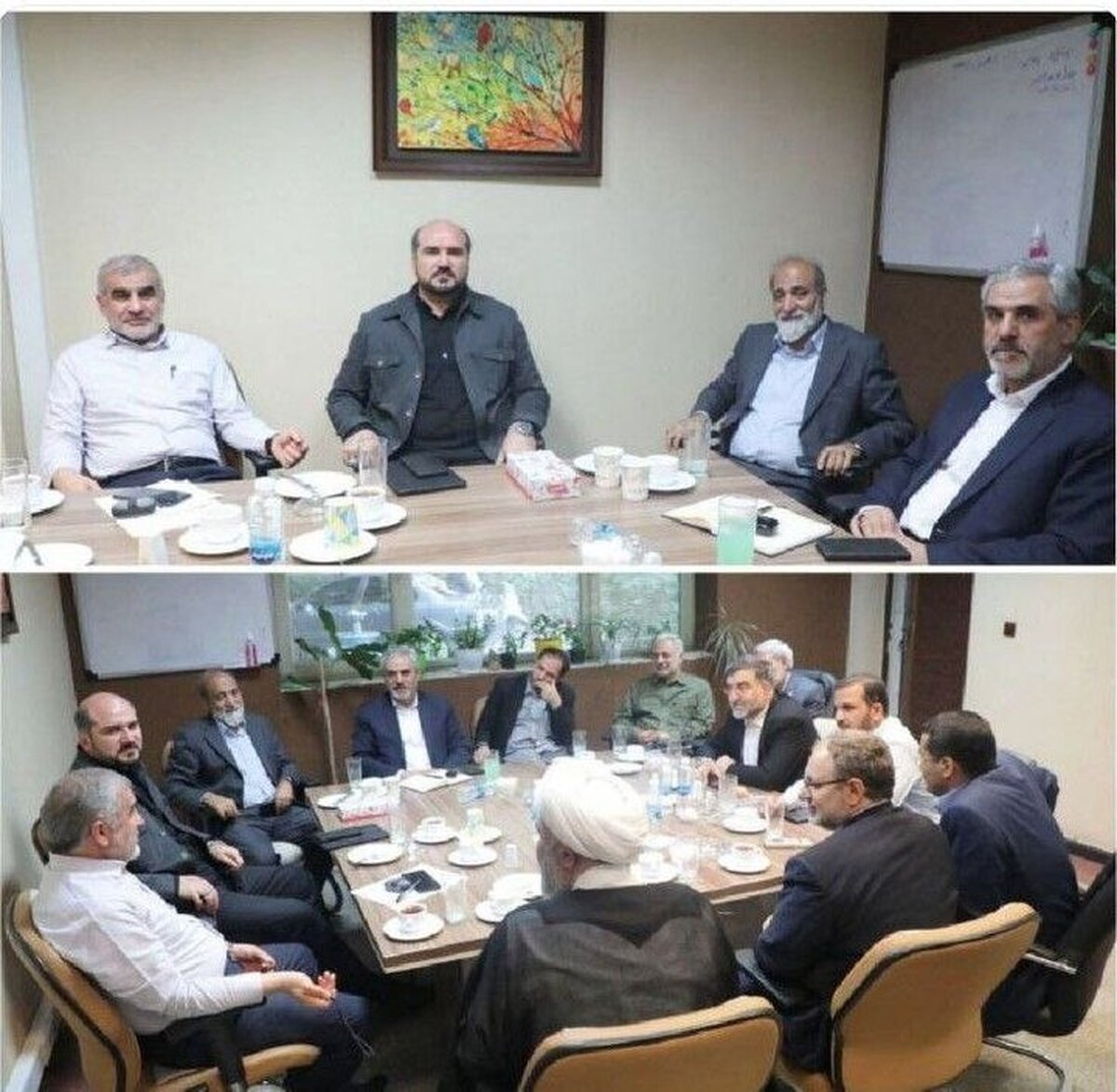 جلسه مشترک رؤسای ستادهای جلیلی، قالی باف، قاضی‌زاده و زاکانی