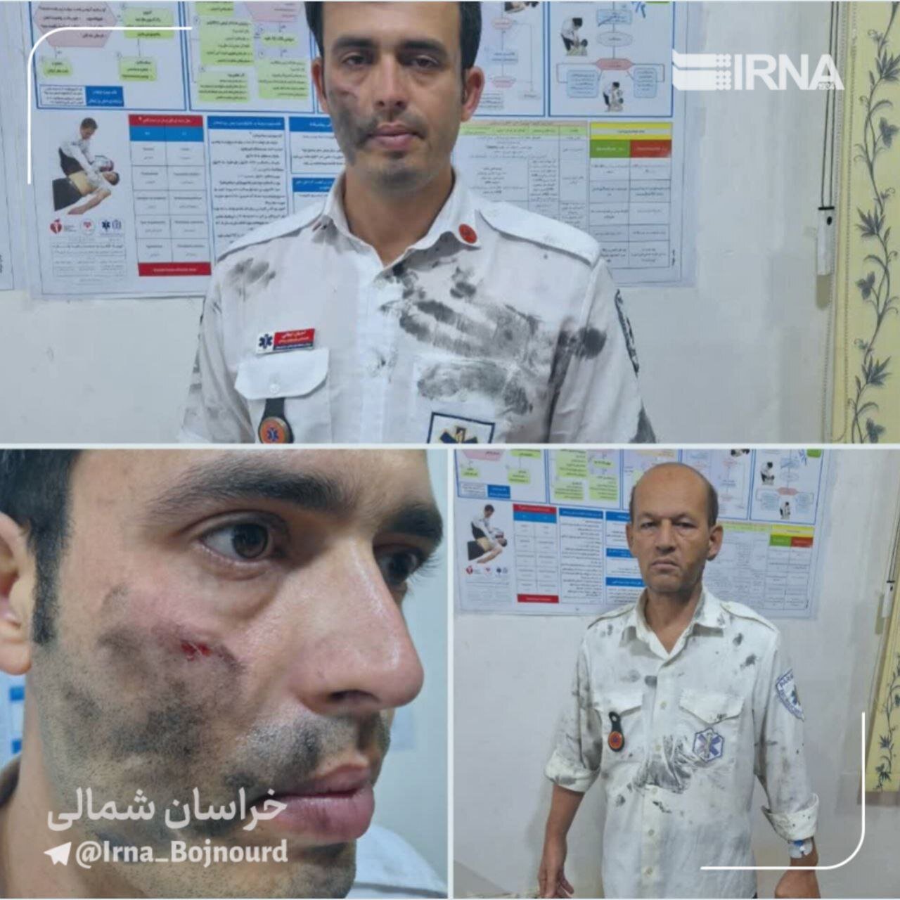 تصاویر جنجالی از ضرب و شتم کارشناسان اورژانس هنگام انجام ماموریت
