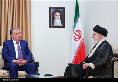 دیدار امام‌علی رحمان رئیس‌جمهور تاجیکستان و هیئت همراه با رهبر معظم انقلاب