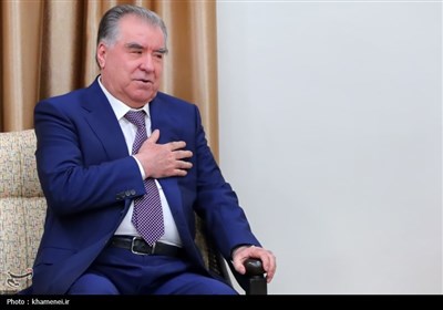 دیدار امام‌علی رحمان رئیس‌جمهور تاجیکستان و هیئت همراه با رهبر معظم انقلاب