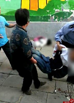 فیلم| اولین تصاویر از حمله با چاقو در پکن با ۵ زخمی