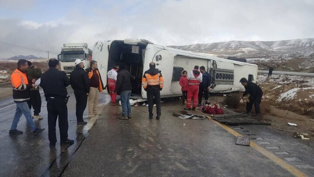 سهم تقصیر حادثه اتوبوس مسافری کرمان اعلام شد