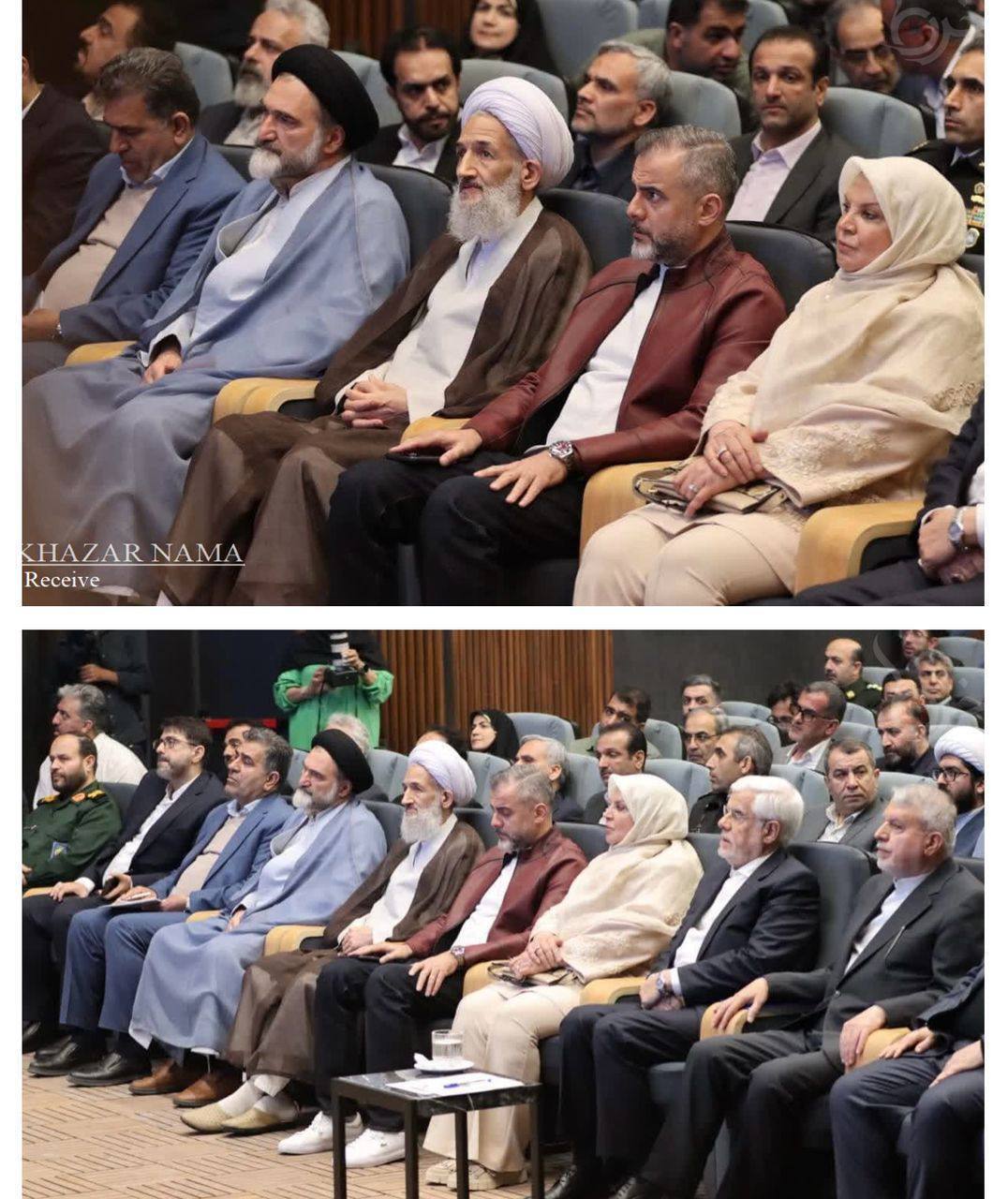 حضور همسر و پسر عارف در نشست معاون پزشکیان با فعالان اقتصادی مازندران