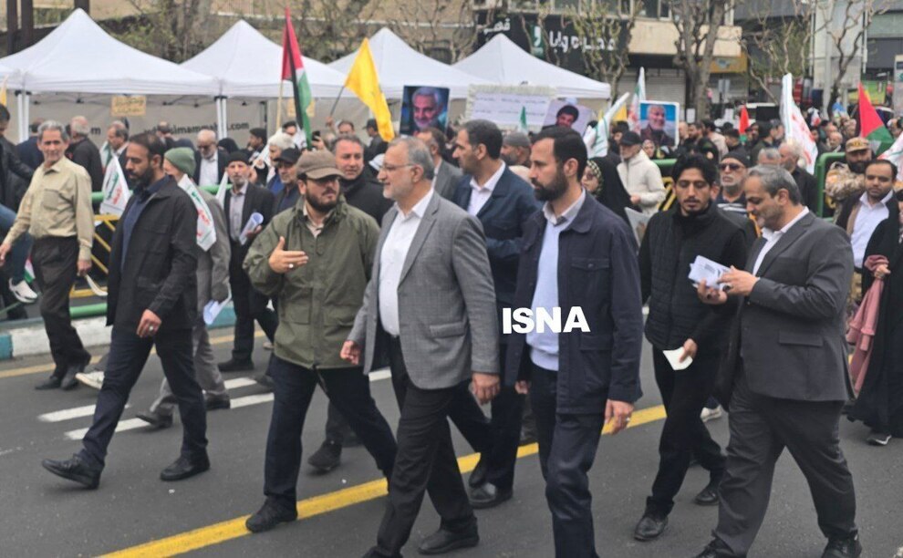 کدام مسئولان در راهپیمایی روز قدس حضور داشتند؟