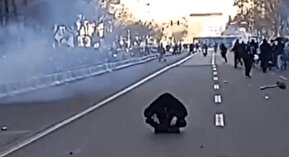 فیلم| تصاویر دوربین پلیس از ماجرای نمادسازی جدید ضدانقلاب