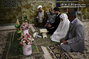 تصاویر| عَقد در جوار  حضرت امام رضا(ع)