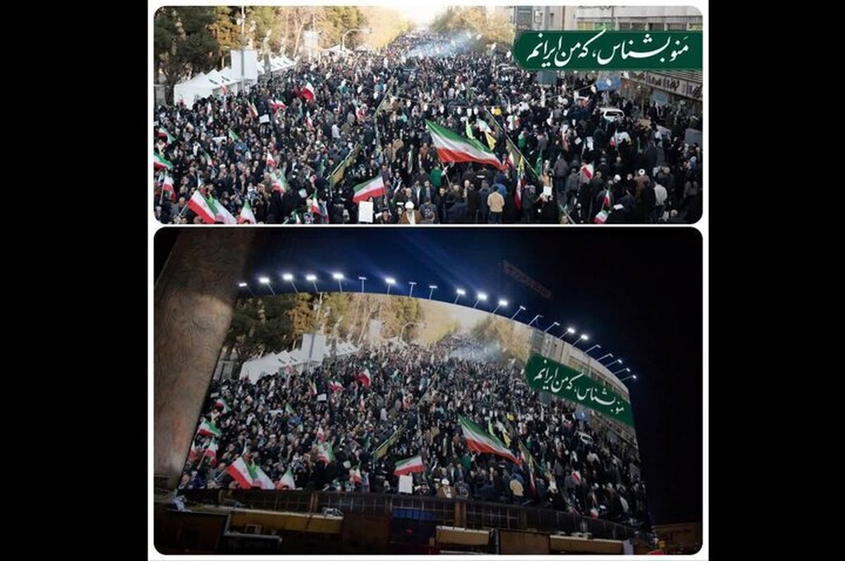 اولین سالگرد شهادت سیدحسن نصرالله روی دیوارنگاره میدان ولیعصر (عج)