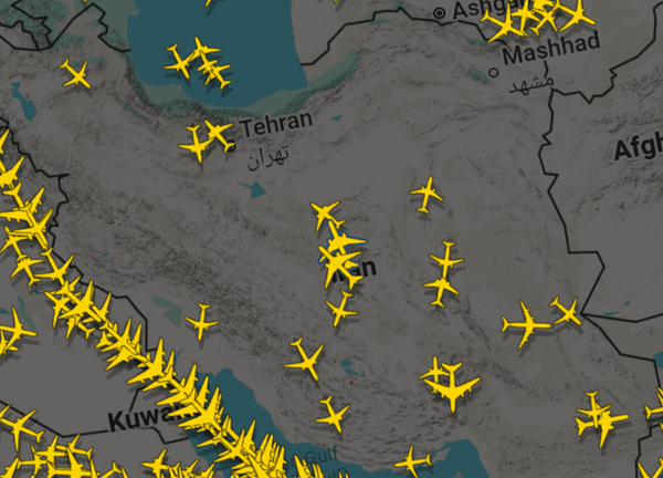 شب معمولی آسمان ایران +نقشه هواپیمایی