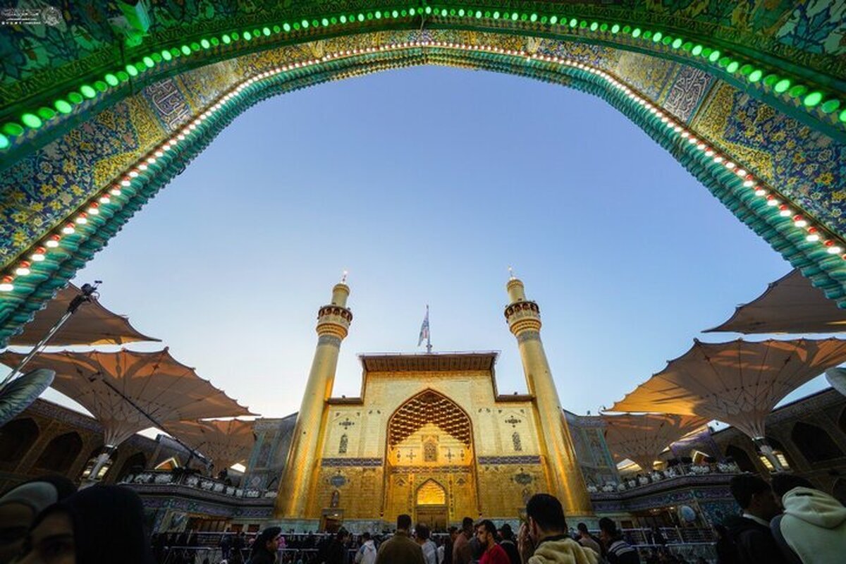تصویری متفاوت از ایوان طلای حرم امیرالمؤمنین (ع)