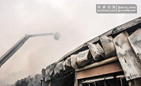 تصاویر| آتش‌سوزی مهیب بازارچه محلی در جنت آباد
