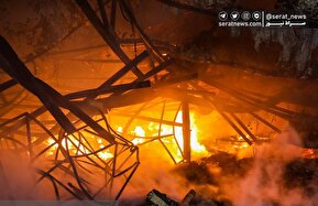 تصاویر| حریق گسترده انبار چوب در مشهد