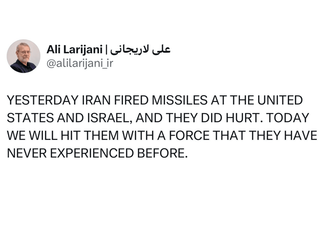 عکس| لاریجانی: موشک‌های ایران امروز دردناک‌تر شلیک خواهند شد