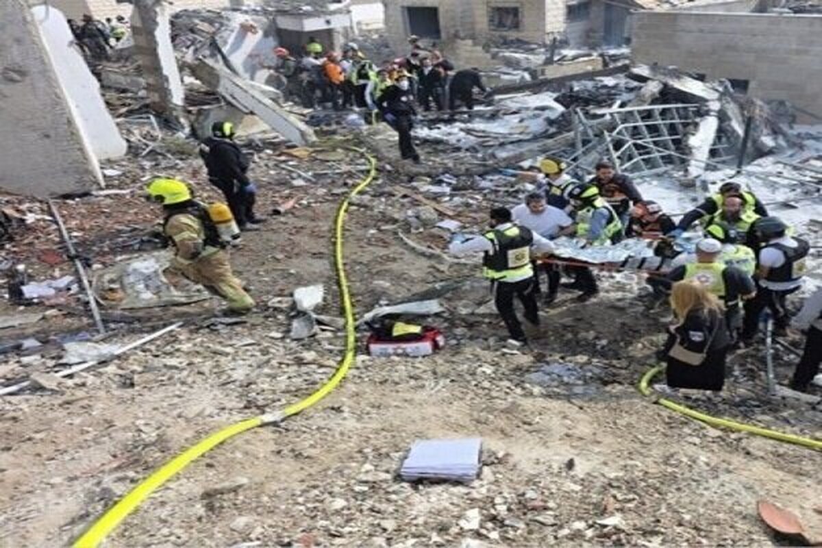 فیلم | تصاویر هوایی از شدت تخریب بیت شمش توسط موشک‌های ایرانی